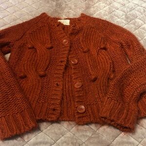 Zara Rust Cardigan Sweater